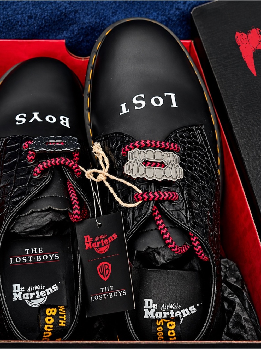 Dr. Martens x The Lost Boys 1461 WB Black Croc Leather Shoes Men’s 10 New in Box - Picture 3 of 4